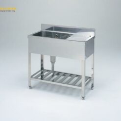 Chậu rửa có tank thoát nước (thép không gỉ (SUS430), 900 x 600 x 800mm) AS ONE 1-6634-03 FAS-T-96