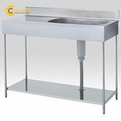 Chậu rửa di động (thép không gỉ (SUS430), 530 x 375 x 130mm) AS ONE 1-8952-02 EKPM1-800R