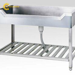 Chậu rửa (thép không gỉ (SUS430), 1500 x 450 x 800mm) AS ONE 1-8948-03 KF-1500