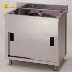 Chậu rửa (thép không gỉ (SUS430), 1500 x 800mm x 600mm) AS ONE 1-3408-05 AP1-1500H