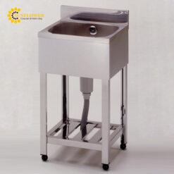 Chậu rửa (thép không gỉ (SUS430), 1800 x 800mm x 600mm) AS ONE 1-3409-09 HP1-1800