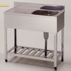 Chậu rửa (thép không gỉ (SUS430), 750 x 450 x 800mm) AS ONE 1-8943-01 KPM1-750