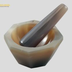 Chày cối mã não AS ONE 2-888-07, φ110 x φ130 x 42