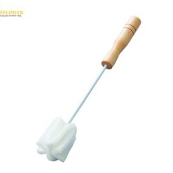 Chổi bọt biển làm sạch bình Flask (tay cầm bằng gỗ, 1pcs) AS ONE 4-057-02