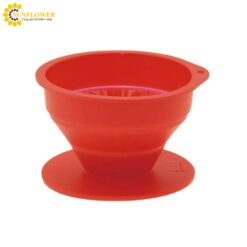 Cốc nhỏ giọt cà phê (gấp được, silicon hình bầu dục, màu đỏ, 2 cốc) Casty FDLA101
