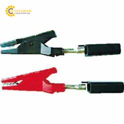 Đầu kẹp cá sấu (đỏ/ đen, 38 x 5.3mm) Teishin Electric C-201AR3B3