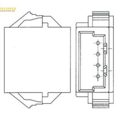 Đầu kết nối (AMP-CT Male to Male, 2mm Pitch, 12 Way, 1 Row) TE Connectivity 1-292254-2