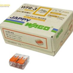 Đầu nối 1 chạm (loại 3 dây, màu trong suốt, 50pcs) JAPPY WFR-3-JP