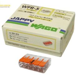 Đầu nối 1 chạm (loại 5 dây, màu trong suốt, 25pcs) JAPPY WFR-5-JP