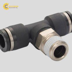 Đầu nối ống (PBT (polybutylene terephthalate), loại T, φ4 mm, R 1/8) NIHON PISCO PB4-01