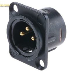Đầu nối XLR (nam, vàng, thẳng 3 chiều, 50V) Neutrik NC3MD-L-B-1