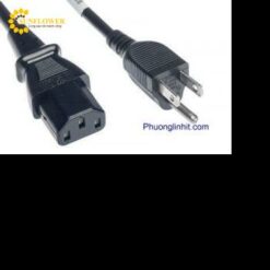 Dây nguồn PC 3 chân (2 chân dẹt + 1 chân tròn)