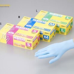 Găng tay cao su nitrile không bột (màu xanh lam, 100 cái) SHOWA GLOVE 883-SS