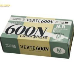 Găng tay cao su tự nhiên dùng 1 lần (size M, 100 cái/ hộp) MIDORI ANZEN VERTE-600N-M