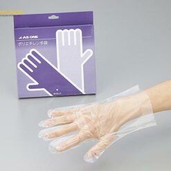 Găng tay Polyethylene (loại mỏng dập nổi bên ngoài, size L, 100 cái) AS ONE 2-4975-01