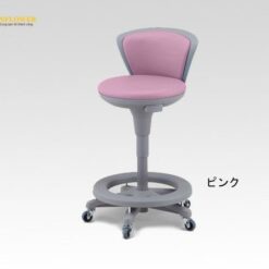Ghế cho nhà nghiên cứu (màu hồng, có lưng, có vòng để chân, 510 x 500 x 685 - 860mm) AS ONE 1-2436-03 TSS-16RL-STCC-LWI