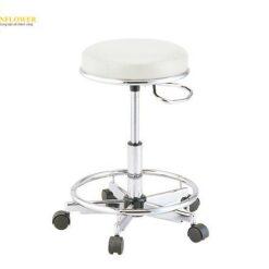 Ghế phòng thí nghiệm cao cấp (TAKUMI) (màu trắng, có vòng để chân, φ370 x φ455 x 475 to 635mm) AS ONE 1-4219-04 TKM-455RW