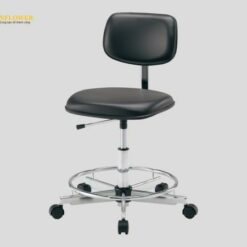Ghế tiêu chuẩn (màu đen, có vòng gác chân, 430 x 430 x 460 - 615mm) AS ONE 2-665-01 LSN-BKR