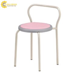 Ghế tròn có lưng dựa (màu hồng, φ365 × 590mm) AS ONE 8-9006-04 S-155-N-PI