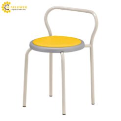 Ghế tròn có lưng dựa (màu vàng, φ365 × 590mm) AS ONE 8-9006-05 S-155-N-YL