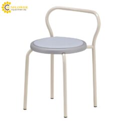 Ghế tròn có lưng dựa (màu xám, φ365 × 590mm) AS ONE 8-9006-01 S-155-N-GL