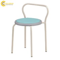 Ghế tròn có lưng dựa (màu xanh lá cây, φ365 × 590mm) AS ONE 8-9006-03 S-155-N-GL