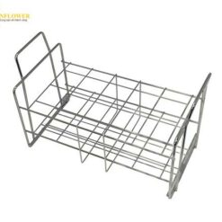 Giá để ống mẫu (thép không gỉ (SUS304), 10 chỗ 42 x 42mm, 257 x 144 x 185mm) AS ONE 1-1331-04 SS40-10