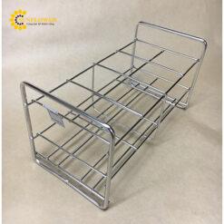 Giá đỡ ống nghiệm bằng thép không gỉ (2 x 4 Size: 42mm) AS ONE 2-9502-62 408