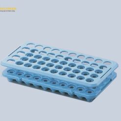 Giá đỡ ống nghiệm PP (Polypropylene) màu xanh lam φ16.5mm x 50 Pcs AS ONE 1-8533-01 H1018