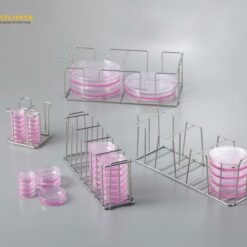 Giá đựng đĩa nuôi cấy tế bào (thép không gỉ (SUS304), φ150 x 20mm, 3pcs x 2 cột) AS ONE 3-1467-03 TCR-150