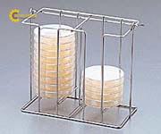 Giá đựng đĩa Petri (thép không gỉ (SUS304), φ90 x 15mm, đựng 20 cái) AS ONE 3-233-02
