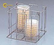 Giá đựng đĩa Petri (thép không gỉ (SUS304), φ90 x 15mm, đựng 40 cái) AS ONE 3-235-02