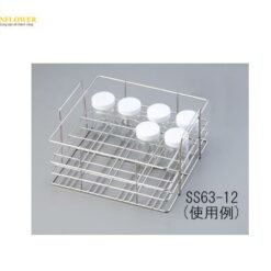 Giá đựng ống mẫu (thép không gỉ (SUS304), 12 chỗ 65 x 65mm, 277 x 257 x 152mm) AS ONE 1-1332-01 SS63-12