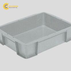 Hộp chứa bằng nhựa PP (polypropylene) (14.3L, màu xám nhạt, 412 x 313 x 98mm) SANKO 14