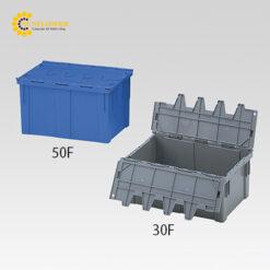 Hộp chứa bằng nhựa PP (polypropylene) (29.6L, màu xám, 545 x 345 x 220mm) SANKO 30F