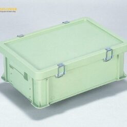 Hộp chứa bằng nhựa PP (polypropylene) có chốt (35L, màu xanh lá cây, 506 x 345 x 277mm) SANKO 36H