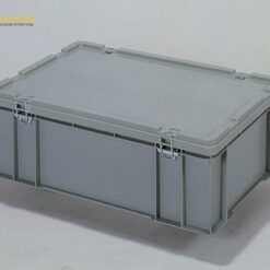 Hộp chứa bằng nhựa PP (polypropylene) có chốt (53.9L, màu xám, 668 x 458 x 242mm) SANKO 56H