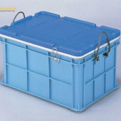 Hộp chứa bằng nhựa PP (polypropylene) có chốt (54L, màu xanh lam, 656 x 456 x 356mm) SANKO 75H