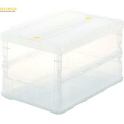 Hộp chứa gấp được (51.3L, PP (polypropylene), màu trong suốt, có nắp) TRUSCO NAKAYAMA TSK-C50B