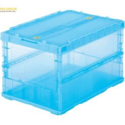 Hộp chứa gấp được (51.3L, PP (polypropylene), màu xanh lam, có nắp) TRUSCO NAKAYAMA TSK-C50B