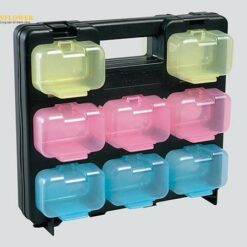Hộp chứa phụ kiện (khung đen, hộp nhỏ hồng x 6pcs, xanh lam x 6pcs, vàng x 4pcs, 290 x 50 x 268mm) JEFCOM SPS-2916BK