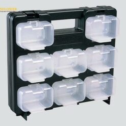 Hộp chứa phụ kiện (khung đen, hộp nhỏ trong suốt x 16 chỗ, 290 x 50 x 268mm) JEFCOM SPS-2916
