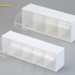 Hộp chứa phụ kiện (nhựa Styrol, 4 pockets, 450 x 155 x 165mm) AS ONE 1-4943-02