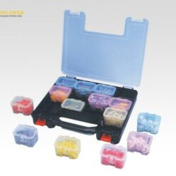 Hộp chứa phụ kiện (PP (Polypropylene), hộp nhỏ trong suốt x 2pcs, vàng x xanh x hồng/ 4pcs mỗi loại, 375 x 316 x 63mm) AS ONE 1-6731-01 BPS-3814