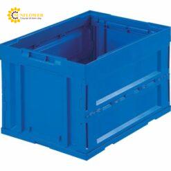 Hộp chứa PP (Polypropylene) 50L, màu xanh đậm, gập lại được TRUSCO NAKAYAMA CORPORATION CR-S50NDB