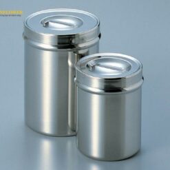 Hộp đa năng bằng thép không gỉ SUS304 (nắp có tay cầm, φ120 x 150mm) AS ONE 5-188-01