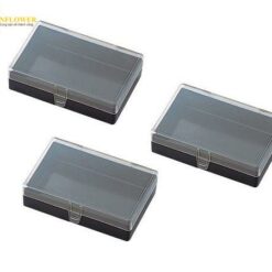 Hộp đựng hình vuông có bản lề (100 x 65 x 28mm, dẫn điện + chống tĩnh điện, 10 pcs) AS ONE 1-9408-25