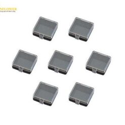 Hộp đựng hình vuông có bản lề (36 x 36 x 14mm, dẫn điện + chống tĩnh điện, 50 pcs) AS ONE 1-9408-21