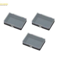 Hộp đựng hình vuông có bản lề (75 x 50 x 18mm, dẫn điện + chống tĩnh điện, 50 pcs) AS ONE 1-9408-23