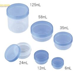 Hộp đựng thuốc mỡ bảo vệ tia cực tím AS ONE 8-1463-03, Màu xanh lam trong suốt 24mL, 100 chiếc